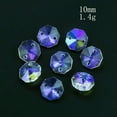 thumbnail image 6 of EOEMY 100Pc Ab Aurora Octagonal Bead Feng Shui Faceted Prism Chandelier Pendant Hanger, 6 of 6