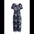 thumbnail image 4 of Vestido Camisero Informal de Verano para Mujer, Holgado, de Corta, Estilo Camuflaje, con Bolsillo Azul XXL, 4 of 8