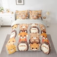 thumbnail image 2 of Feelyou Fox Bear Hedgehog Bedding Comforter Set 7pcs, Cartoon Animal Queen Bedding Sets, 2 of 8