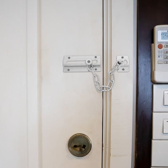 WHAMVOX Door Chain Lock Door Latch Locks Metal Door Chain Door Guard with Lock with Screws for Inside Door, Front Door, Apartment Door, Kids Home Security Safety Locks
