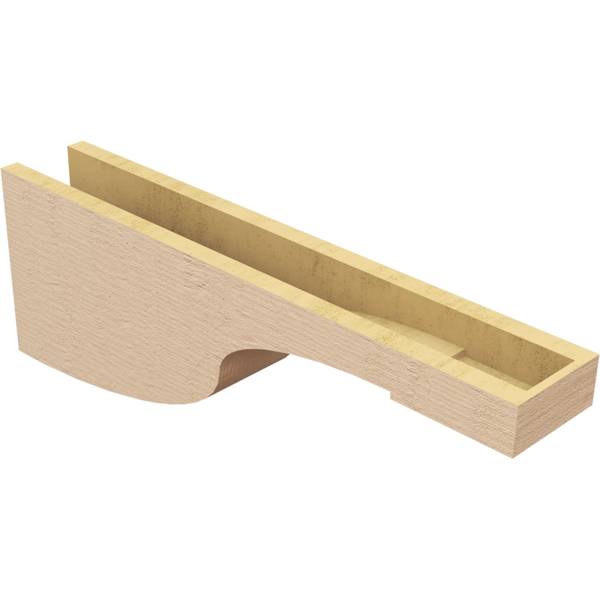 5"W x 30"D x 10"H Thin Del Monte Rough Cedar Woodgrain TimberThane Corbel, Primed Tan