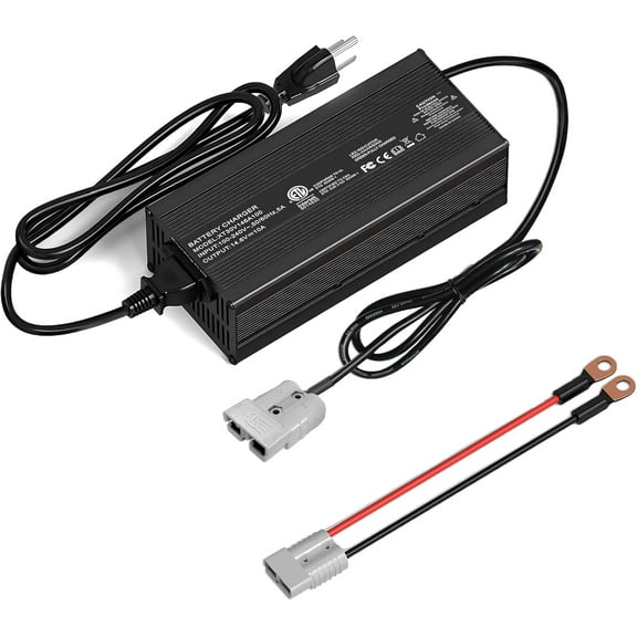 12V 10A Lithium Battery Charger AC-DC LiFePO4 Smart Charger for Deep Cycle Lithium Battery