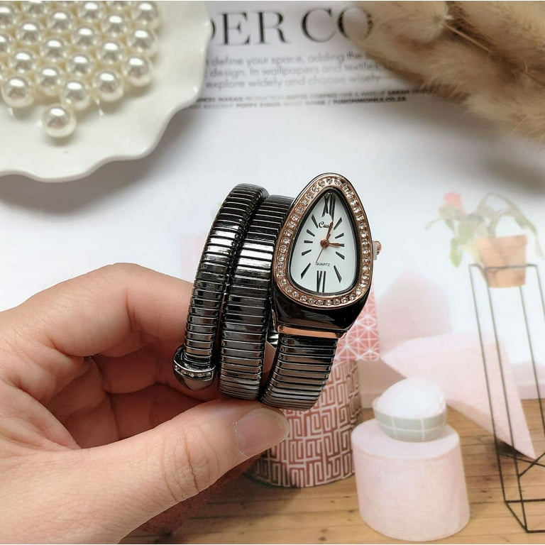 Cool Serpentine Retro Watches Luxury Women Snake Bracelet Watch Jewelry Women s Size One size Grey Type
