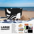 thumbnail image 4 of Kdxio Abstract Monochrome Profile for Beach Bag for Women Large Beach Tote Bag Waterproof Sandproof Swim Bag with Zipper Pockets Beach Vacation Travel, 4 of 6