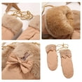 thumbnail image 3 of Women's Winter Mittens with String Warm Lining Cozy Fuzzy Gloves Cold Weather Accessories, 3 of 6