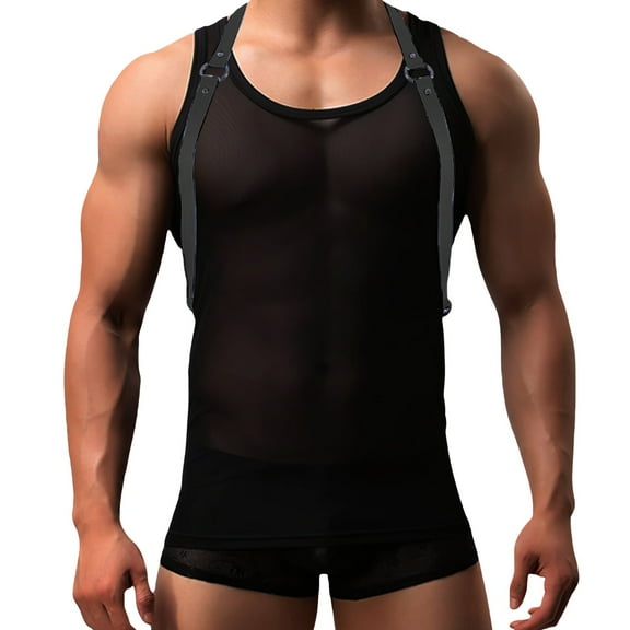 Breezora Adjustable Punk Style Belt Harness for Men and Women Versatile Clothing Accessory with Buckle Straps for Unique Fashion Statements Black