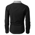 thumbnail image 3 of H2H Mens Dress Slim Fit Shirts Long Sleeve Business Shirts Basic Designed Breathable (CMTSTL139), 3 of 6