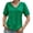 Green, variant on Summer Short Sleeve Women V Neck Solid Puff Sleeve T Shirt