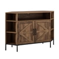 thumbnail image 5 of Rustic 2-Door Corner TV Stand with Wood Detail for TVs up to 55" in Rustic Oak, 5 of 11