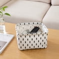 thumbnail image 5 of Cotton and Linen Desktop Storage Box, Miscellaneous Item Storage Box, Simple Pattern Storage Basket, Decorative Storage Basket, for Organizing Clothes, Toys, Books, and Daily Essentials, 5 of 7