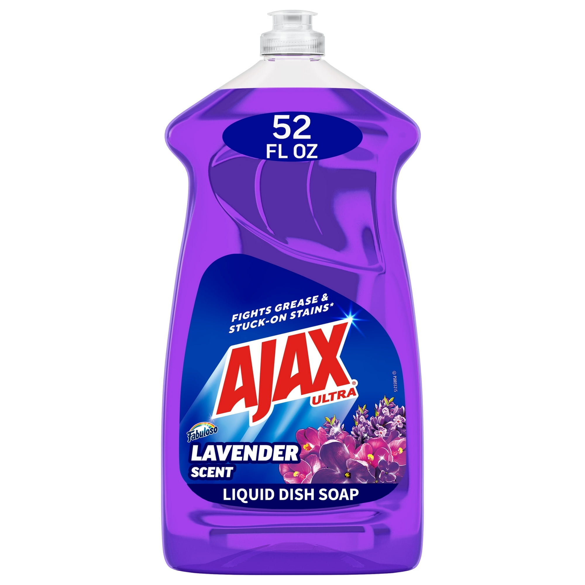 Ajax Ultra Liquid Dish Soap with Fabuloso Lavender Scent, 52 fl oz Bottle, Easy-Flip Cap with Microfiber Solid Color Dishcloth by BundleEase