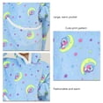thumbnail image 2 of Wearable Blanket Hoodie, Soft Large Pockets Machine Wash Flannel Blanket Hoodie Cute Pattern Print  For Sleeping For Adult ANGGREK Moon Pony Tamaño promedio para adultos, 2 of 6