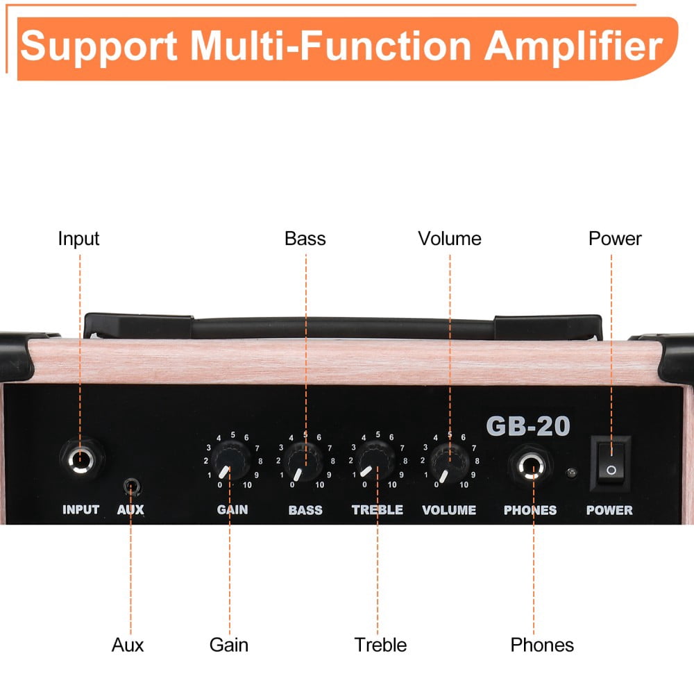20W Electric Bass Guitar Amplifier, Natural Color