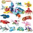 thumbnail image 2 of Ocean Animal Building Blocks Set: 12 Playful Creatures Or a Giant Shark, Suitable for Ages 6-8, ABS Material, 2 of 5