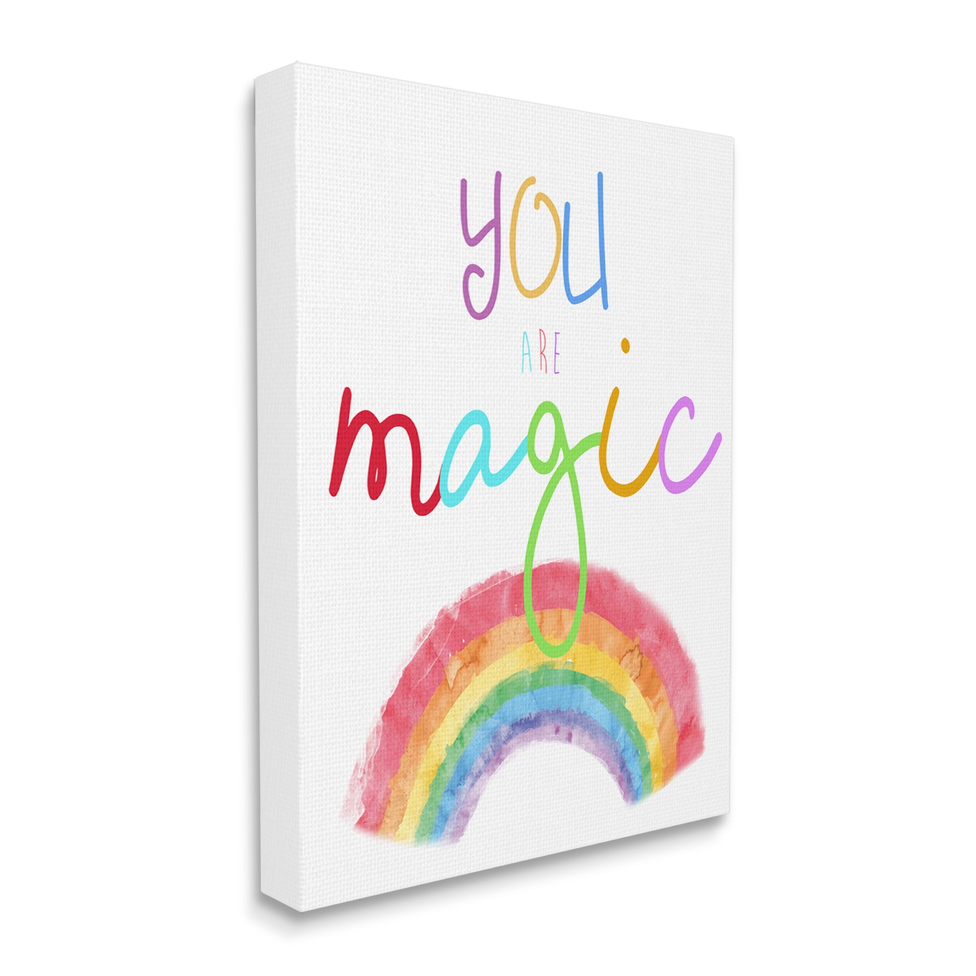 Stupell Industries You Are Magic Rainbow Landscape Painting Gallery Wrapped Canvas Art Print Wall Art, 36 x 48
