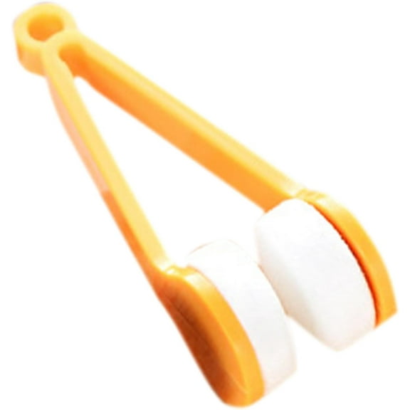 Sun Glasses Eyeglass Microfiber Spectacles Cleaner,Soft Cleaner Brush Tool Eyeglasses Cleaner Microfiber Cleaning Clip(Yellow)