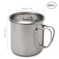 thumbnail image 7 of Cup  Titanium Cup Outdoor Portable Mug Camping Picnic Water Cup With Foldable Handle 300ml / 400ml / 450ml / 750ml, 7 of 7