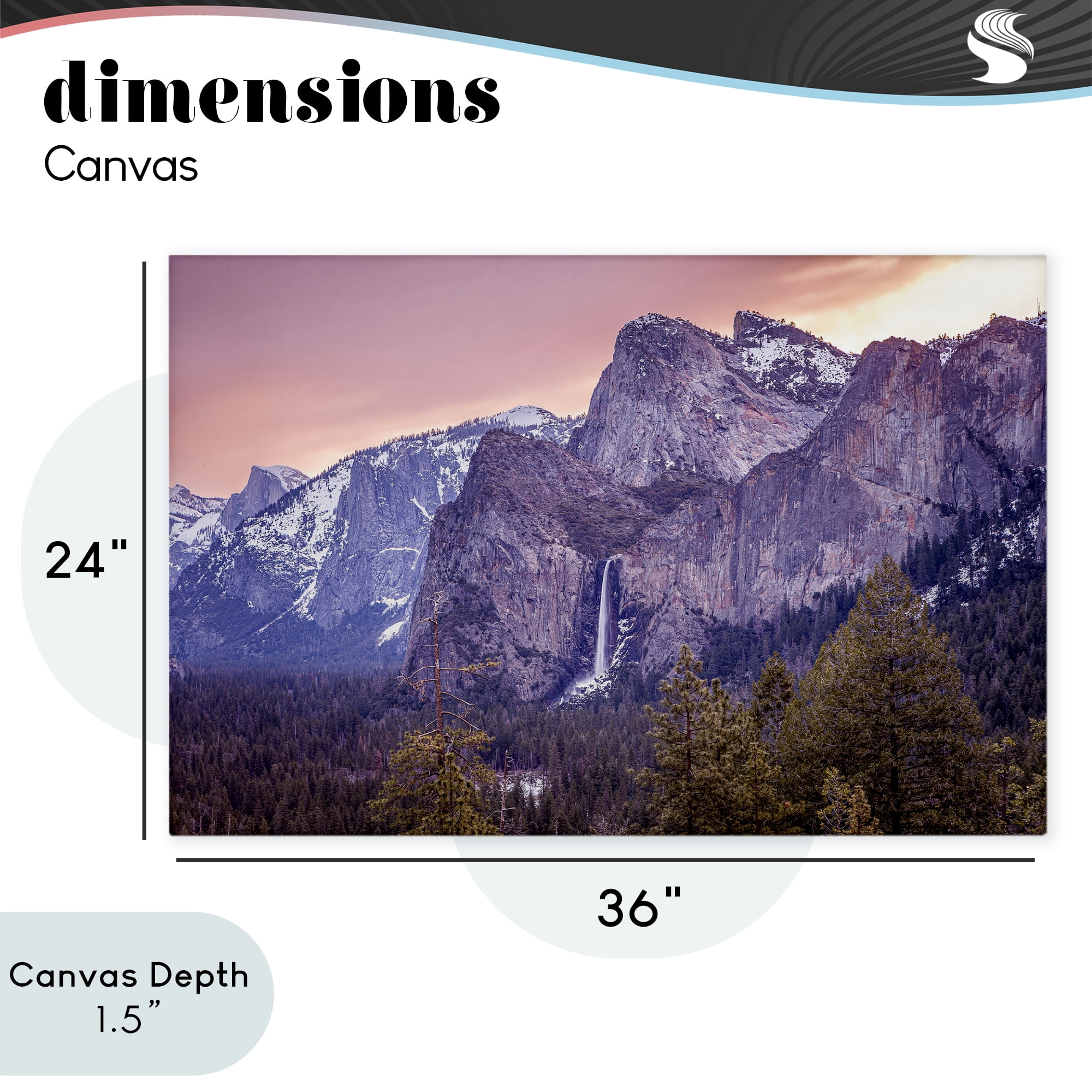 Stupell Industries Majestic Mountain Waterfall Sunset Canvas Wall Art, design by Shelley Carlisle