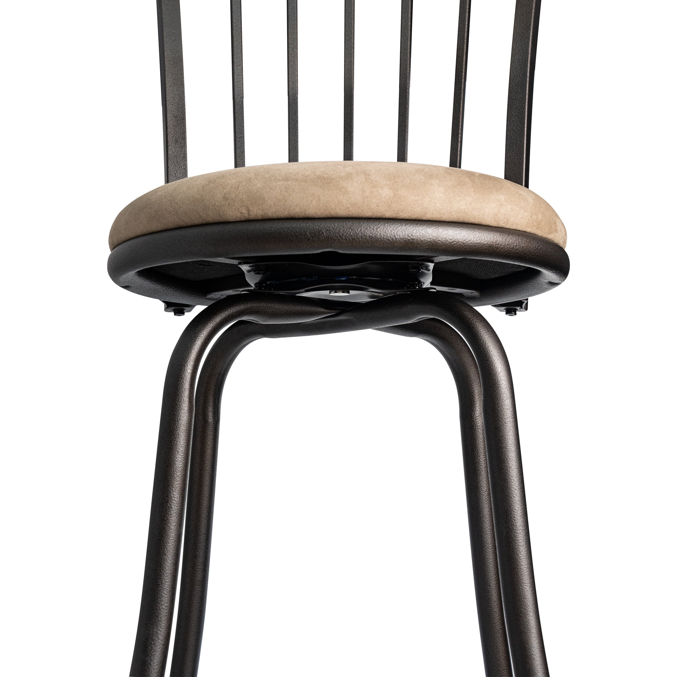 Azalea Park Metal Swivel and Adjustable Height Bar Stools, Tan