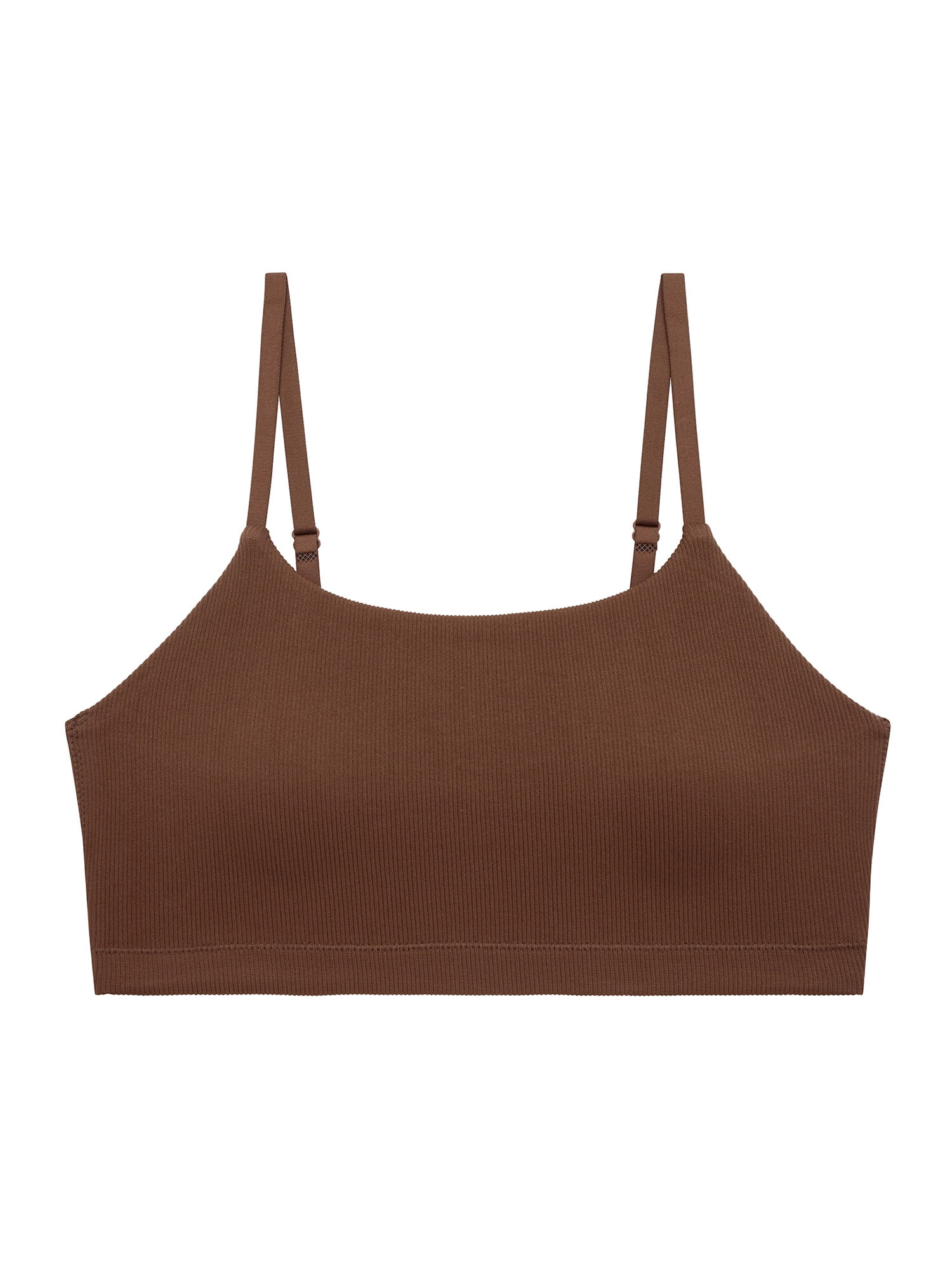 No Boundaries Seamless Ribbed Cami Bralette, Women’s and Women’s Plus, Sizes XS-3XL
