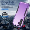 thumbnail image 3 of shiyou-for Samsung Galaxy A16 5G Case with Screen Protector,Slim Fit Bumper Hybrid Heavy Duty Dual Rugged Shockproof Armor Protection Back Cover Protective Phone Case for Samsung A16 5G (A16 Purple), 3 of 4