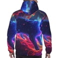 thumbnail image 7 of Rateoe Cosmic Cat Psychedelic Journey Pattern Mens Hoodie, Pullover Hooded Sweatshirt, Kangaroo Pocket Hoodie Ideal for Daily Wear, Travel and Home-3X-Large, 7 of 7