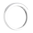 thumbnail image 2 of 1/4 Carat Round & Baguette Shape Diamond Wedding Band Ring in 10K White Gold (Ring Size 10.75), 2 of 6