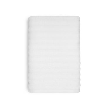 Mainstays Performance Textured Bath Towel, 54" x 30", White