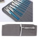 thumbnail image 4 of Viccilley Estuche para pinceles - Lona gris Porta pinceles Bolígrafo de pintura Estuche enrollable Estuche Estuche para almacenamiento de bolígrafos, 4 of 5
