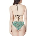 thumbnail image 2 of Suhoaziia Floral Horse 2 Pack Bikini Sets for Women Push Up Halter Ruched Tie Closure Swimming Suits Size 2XL Fashion Light & Soft Underwired Beachwear, 2 of 6