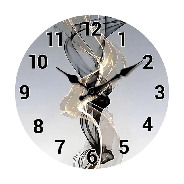 Reloj de pared moderno de madera con diseño de línea simple, creativo, redondo, decorativo y silencioso. 25 centímetros