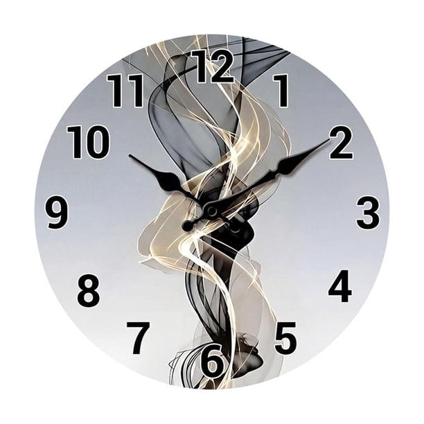 Reloj de pared silencioso de madera, diseño creativo, moderno y sencillo, redondo. 30 centímetros