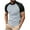 Gray, variant on fatyb Men's T Shirts Round Neck Short Sleeve Casual Tshirts Color Block Summer Fashion Pullover Tees