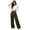 Army Green, variant on Womens Wide Leg Sweatpants Elastic High Waist Drawstring Loose Fit Casual with Side Pockets Lounge Wear White XL