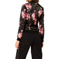 thumbnail image 4 of INSPIRE CHIC Women's Bomber Jacket Slim Fit Lightweight Zip Up Jacket M Black Pink, 4 of 9