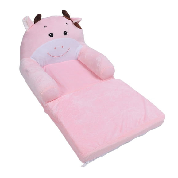 Foldable Kids Sofa Backrest Armchair, 2 In 1 Foldable Children Sofa Cute Cartoon Lazy Sofa Flip Open Couch For Infant Toddler Baby Boys Girls, Kids Folding Sofa, Kids Couch