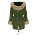 thumbnail image 3 of Luxalzxs Women Thicken Warm Winter Coat Hooded Down Parka Faux Fur Outdoor Overcoat Long Jacket Outwear, 3 of 4