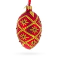 thumbnail image 2 of Gold Stars on Red Glass Egg Ornament 4 Inches, 2 of 6