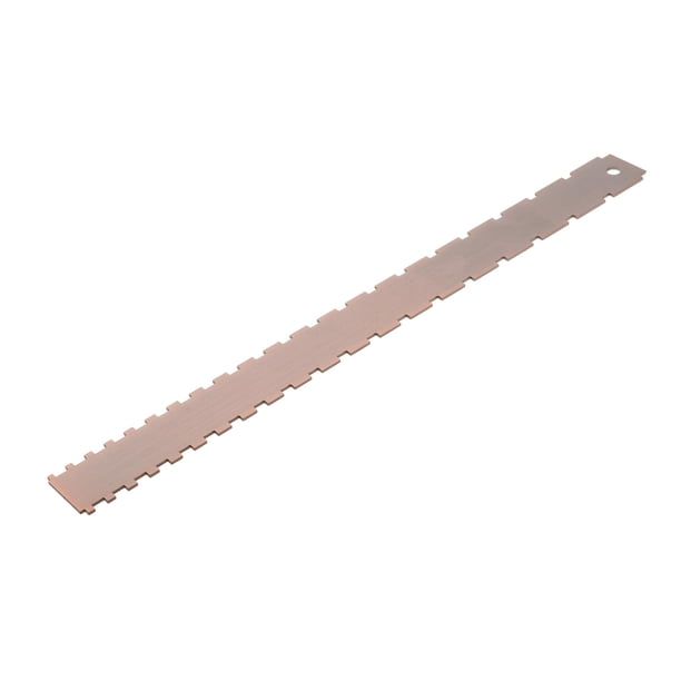 Herramienta de medición de doble escala de borde con muescas en el cuello de la guitarra de acero duradero Guitarra Cobre kusrkot Regla de medición de luthier