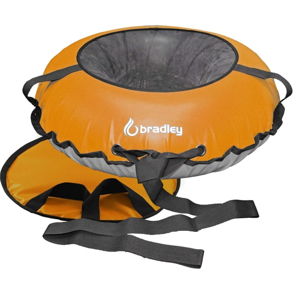 Bradley Bradley Snow Tubes: 50-Inch Heavy Duty Inflatable Sledding Tubes with Padded Saucer Sled - Elevate Your Snow Fun! Best Sledding Adventure Tubes for Adults