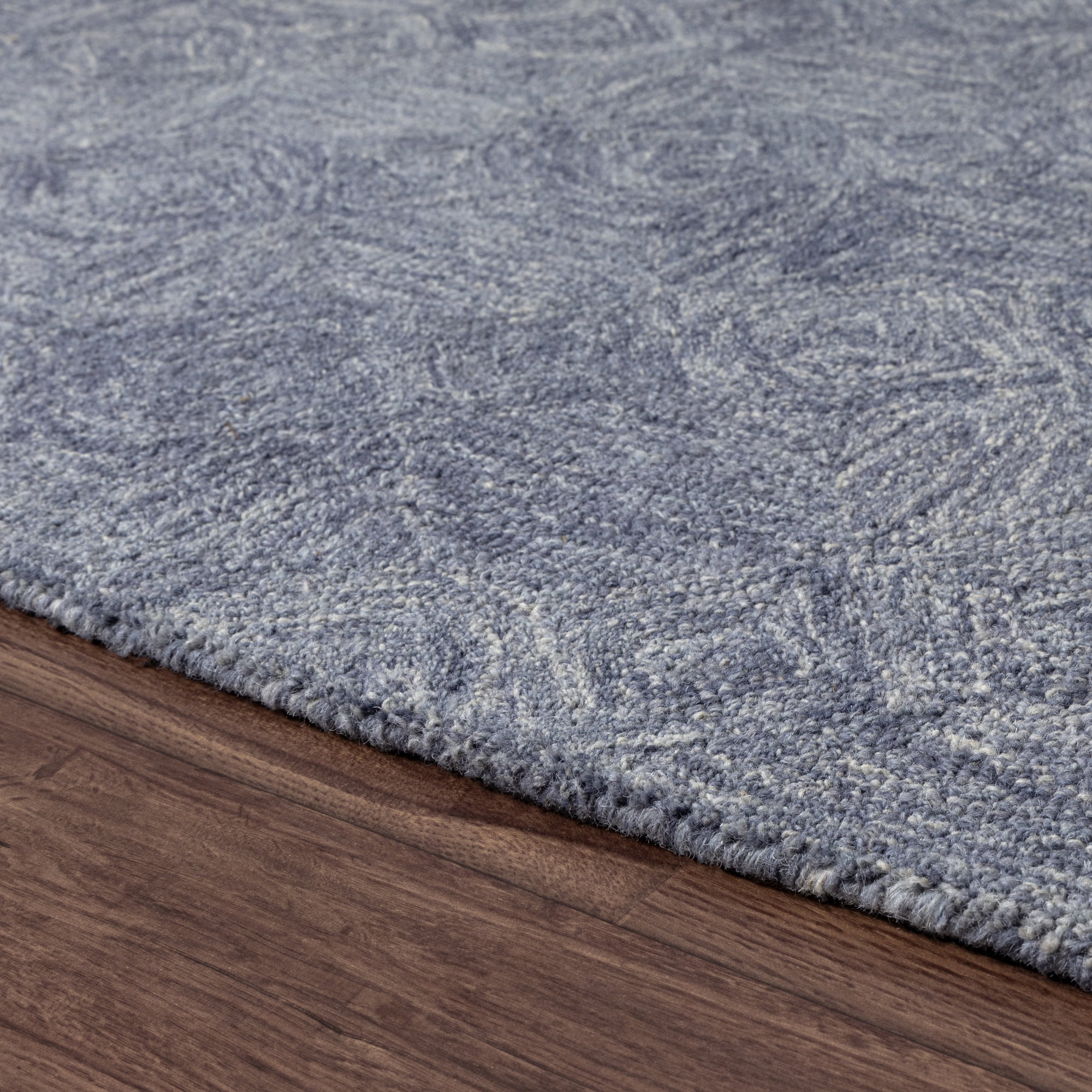 Ox Bay Bea Geometric Modern Hand-Tufted Wool Indoor Area Rug, Blue, 5' x 7'9"