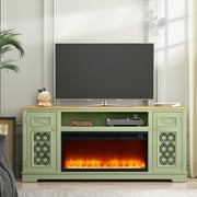 FESTIVO Stylish 70" TV Stand with Storage for TVs up to 80" - Green