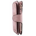 thumbnail image 5 of Women Leather Wallet Multi Card Pockets Large Capacity Zip Card Holder Wallet for Cash Pink Free Size, 5 of 8