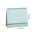 thumbnail image 3 of Honeeladyy Small Desk Calendar 2025, Standing Flip Desktop Calendar 2025, Metal Ring Twin-Wire Binding Monthly Desktop Calendar for Home Office School, 10.04x8.39x0.78in (Cyan Blue), 3 of 6
