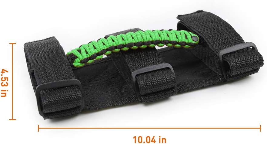 4 x Roll Bar Grab Handles Grip Handle for Jeep Wrangler CJ YJ TJ JK JKU JL JLU & Gladiator JT 1955-2023, Interior Accessories, Green