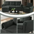 thumbnail image 7 of Soscana Convertible Sectional Sofa with Storage Ottoman and Accent Chair, 3 Seat L Shaped Couch with Armchair,Modern Living Room Furniture Set for Home Office Apartment Studio, 7 of 7