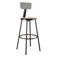thumbnail image 2 of National Public Seating (3 Pack) NPS® 30" Heavy Duty Steel Stool With Backrest, Black, 2 of 2