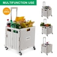 thumbnail image 2 of Carrito utilitario MACOPRO plegable con mango de plástico duradero, color blanco, 2 of 9