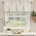 thumbnail image 2 of 2 Pack Valances for Window, Yellow Grey Botanical Short Curtains for Kitchen Bedroom Living Room, Spring Floral Summer Farmhouse Rod Pocket Small Window Treatment Valance Drapes 60 x 18 Inch, 2 of 8