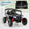 thumbnail image 3 of Honeyjoy 12V Kids Ride On Car Battery Powered Electric Remote Control LED Lights Music Black, 3 of 10